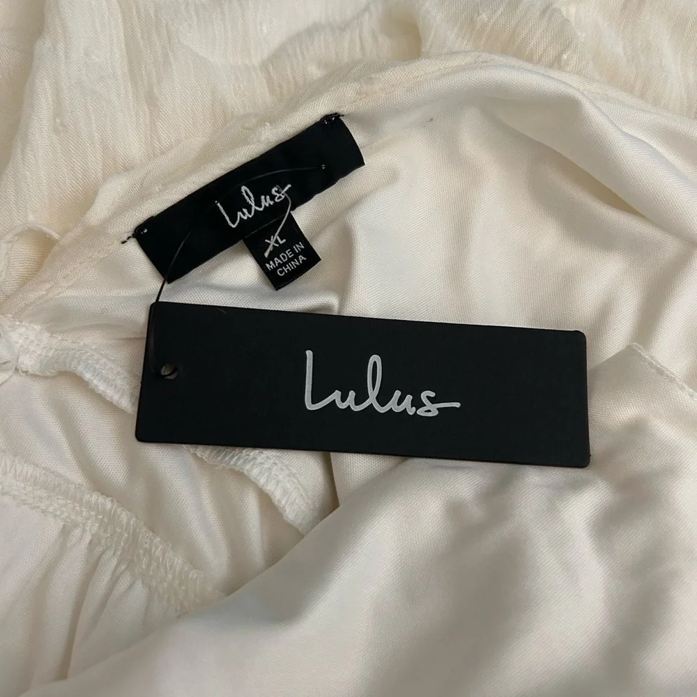 Lulu's White Ruffle Mini Dress - Picture 4 of 4